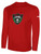 KC LEGENDS BASICS LONG SLEEVE TEE SHIRT LARGE CREST ON CENTER CHEST RED WHITE