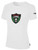 KC LEGENDS BASICS TEE SHIRT LARGE CREST ON CENTER CHEST WHITE BLACK