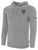 KC LEGENDS BASICS FLEECE HOODIE SMALL CREST ON LEFT CHEST LIGHT HEATHER GREY BLACK