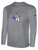 DILLSBURG SC LONG SLEEVE COTTON T-SHIRT CREST ON WEARERS CENTER CHEST LIGHT HEATHER GREY BLACK