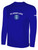 FC WESTLAKE LONG SLEEVE COTTON T-SHIRT LARGE TEAM CREST ON WEARERS CENTER CHEST ROYAL BLUE WHITE