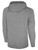 ROCKBRIDGE UNITED SC FULL ZIP HOODIE CREST ON WEARERS LEFT CHEST LIGHT HEATHER GREY BLACK