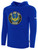 ROCKBRIDGE UNITED SC PULLOVER HOODIE CREST ON WEARERS CENTER CHEST ROYAL BLUE WHITE