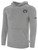 ROCKBRIDGE UNITED SC PULLOVER HOODIE CREST ON WEARERS LEFT CHEST LIGHT HEATHER GREY BLACK