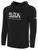 FC ALLIANCE  PULLOVER FLEECE HOODIE FC ALLIANCE ON WEARERS CENTER CHEST BLACK WHITE