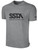 FC ALLIANCE  SHORT SLEEVE COTTON T-SHIRT FC ALLIANCE ON WEARERS CENTER CHEST LIGHT HEATHER GREY BLACK