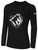 DIABLO VALLEY LONG SLEEVE COTTON T-SHIRT CREST ON WEARERS CENTER CHEST BLACK WHITE