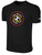 NEW BRITAIN SOCCER  SHORT SLEEVE COTTON T-SHIRT CREST ON WEARERS CENTER CHEST BLACK WHITE