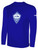 ORLAND PARK STING FC LONG SLEEVE COTTON T-SHIRT CREST ON WEARERS CENTER CHEST ROYAL BLUE WHITE