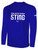 ORLAND PARK STING FC LONG SLEEVE COTTON T-SHIRT ORLAND PARK STING FC TEXT LOGO ON CENTER CHEST ROYAL BLUE WHITE
