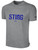 ORLAND PARK STING FC SHORT SLEEVE COTTON T-SHIRT STING FC TEXT LOGO ON CENTER CHEST LIGHT HEATHER GREY BLACK