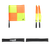 CS REFEREE FLAG NEON ORANGE NEON YELLOW BLACK - CSOA
