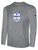 DIAMONDS SA   LONG SLEEVE COTTON T-SHIRT CREST ON WEARERS FRONT CENTER CHEST LIGHT HEATHER GREY BLACK