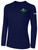 SHORELAKE SC BASICS LONG SLEEVE COTTON T-SHIRT LOGO LEFT CHEST NAVY WHITE