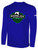 SHORELAKE SC BASICS LONG SLEEVE COTTON T-SHIRT LARGE LOGO CENTER CHEST ROYAL BLUE WHITE