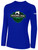 SHORELAKE SC BASICS LONG SLEEVE COTTON T-SHIRT LARGE LOGO CENTER CHEST ROYAL BLUE WHITE