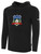 NELSON EXPRESS PULLOVER FLEECE HOODIE CREST ON WEARERS CENTER CHEST BLACK WHITE