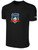 NELSON EXPRESS SHORT SLEEVE COTTON T-SHIRT CREST ON WEARERS CENTER CHEST BLACK WHITE