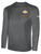 REFEREE BASICS COTTON LONG SLEEVE TEE SHIRT DARK HEATHER GREY WHITE - ASRA