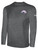SMITHTOWN KICKERS LONG SLEEVE COTTON T-SHIRT CREST ON WEARERS LEFT CHEST DARK HEATHER GREY WHITE