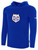 SOCA PULLOVER HOODIE CREST ON WEARERS FRONT CENTER CHEST ROYAL BLUE WHITE