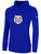 SOCA PULLOVER HOODIE CREST ON WEARERS FRONT CENTER CHEST ROYAL BLUE WHITE