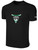 VISION TRAINING SA   SHORT SLEEVE COTTON T-SHIRT CREST ON WEARERS FRONT CENTER CHEST BLACK WHITE