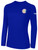REFEREE  BASICS COTTON LONG SLEEVE TEE SHIRT ROYAL BLUE WHITE - NYS