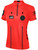 OFFICIAL REFEREE SHORT SLEEVE JERSEY WITH ZIPPER REFEREE RED BLACK w/ RESPECT LOGO -HVSRA
