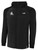 REFEREE BASICS THERMA FLEECE WOVEN FRONT ZIP UP HOODIE BLACK WHITE -HVSRA