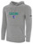 FLIGHT 22 PULLOVER FLEECE HOODIE WEARERS CENTER CHEST CULTURE LOGO LIGHT HEATHER GREY BLACK