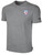 ALEXANDRIA SA   SMALL CREST LOGO BASICS SHORT SLEEVE COTTON T-SHIRT WEARERS LEFT CHEST ALEXANDRIA SA   CREST LIGHT HEATHER GREY BLACK