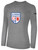 ALEXANDRIA SA   LARGE CREST LOGO BASICS LONG SLEEVE COTTON T-SHIRT CENTER FRONT ALEXANDRIA SA   CREST LIGHT HEATHER GREY BLACK
