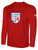 ALEXANDRIA SA   LARGE CREST LOGO BASICS LONG SLEEVE COTTON T-SHIRT CENTER FRONT ALEXANDRIA SA   CREST RED WHITE