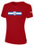 ALEXANDRIA SA LARGE CREST LOGO  BASICS SHORT SLEEVE T-SHIRT CENTER FRONT STRIPE RED WHITE