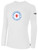 ALEXANDRIA SA LARGE CREST LOGO  BASICS LONG SLEEVE T-SHIRT CENTER FRONT CIRCLE CREST WHITE BLACK