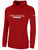 ALEXANDRIA SA LARGE TEXT LOGO BASICS  FLEECE HOODIE CENTER FRONT TEXT RED WHITE