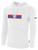 ALEXANDRIA SA LARGE TEXT   LOGO BASICS FLEECE HOODIE CENTER FRONT STRIPE WHITE BLACK