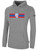 ALEXANDRIA SA  LARGE TEXT  LOGO BASICS  FLEECE HOODIE CENTER FRONT STRIPE LIGHT GREY BLACK