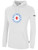 ALEXANDRIA SA  LARGE TEXT LOGO BASICS  FLEECE HOODIE CENTER FRONT CREST WHITE BLACK