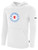ALEXANDRIA SA  LARGE TEXT LOGO BASICS  FLEECE HOODIE CENTER FRONT CREST WHITE BLACK