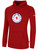 ALEXANDRIA SA  LARGE TEXT LOGO BASICS  FLEECE HOODIE CENTER FRONT CREST RED WHITE