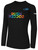 FLORIDA RUSH BASIC LONG SLEEVE TEE SHIRT LOGO IN BLUE ON WEARERS LEFT  CHEST BLACK WHITE