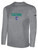 FLIGHT 22 LONG SLEEVE COTTON T-SHIRT WEARERS CENTER CHEST CULTURE LOGO LIGHT HEATHER GREY BLACK