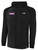 REFEREE BASICS THERMA FLEECE WOVEN FRONT ZIP UP HOODIE BLACK WHITE -USO