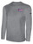 REFEREE BASICS LONG SLEEVE TEE SHIRT LIGHT HEATHER GREY -USO