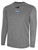 REFEREE BASICS CREW NECK LONG SLEEVE POLY TEE LIGHT HEATHER GREY WHITE - UTAH