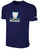 ROAR LACROSSE BASICS COTTON TEE TEAM LOGO ON WEARERS CENTER CHEST NAVY WHITE