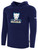 ROAR LACROSSE BASICS FLEECE PULLOVER HOODIE TEAM LOGO ON WEARER'S CENTER CHEST NAVY WHITE