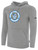 SIMCOE COUNTY ROVERS BASICS FLEECE PULLOVER HOODIE CREST ON WEARER'S CENTER CHEST LIGHT HEATHER GREY BLACK